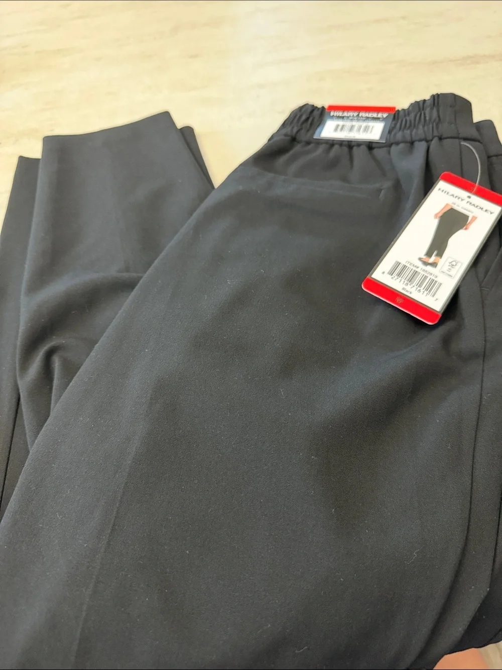 Hilary Radley Black Ankle-Length Pull-On Pants